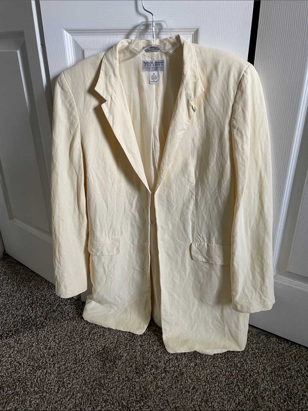 Talbots Cream with 2 hook/eye closure